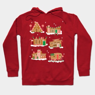 Mid Century Modern Gingerbread Houses Hoodie